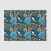 White Rabbit Queen of Hearts Rozen Tissuepapier (Voorkant)