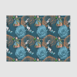 White Rabbit Queen of Hearts Rozen Tissuepapier