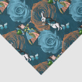 White Rabbit Queen of Hearts Rozen Tissuepapier (Detail)