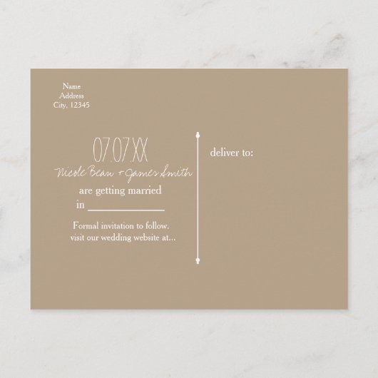 White Rabbit Queen of Hearts Wonderland Save Date Aankondigingskaart (Achterkant)