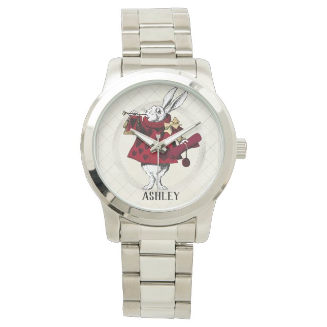 White Rabbit Queens Garb Persoonlijk Horloge (Voorkant)