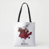 White Rabbit Queens Garb Persoonlijk Tote Bag (Voorkant)