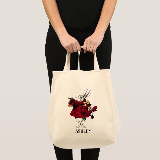 White Rabbit Queens Garb Persoonlijk Tote Bag (Voorkant (product))