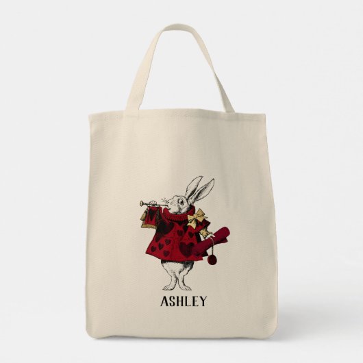 White Rabbit Queens Garb Persoonlijk Tote Bag (Achterkant)