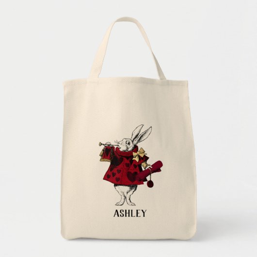 White Rabbit Queens Garb Persoonlijk Tote Bag (Voorkant)