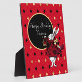 White Rabbit (Red Birthday Tabletop) Fotoplaat (Zijkant)