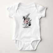 White Rabbit Red Hearts Alice in Wonderland Cute Romper (Voorkant)