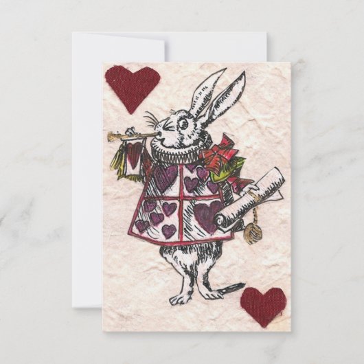 White Rabbit RSVP Kaartje (Voorkant)