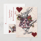 White Rabbit RSVP Kaartje (Voorkant / Achterkant)