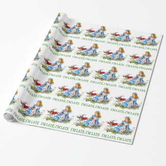 White Rabbit Rushes van Alice, "Ik ben laat, ik be Cadeaupapier
