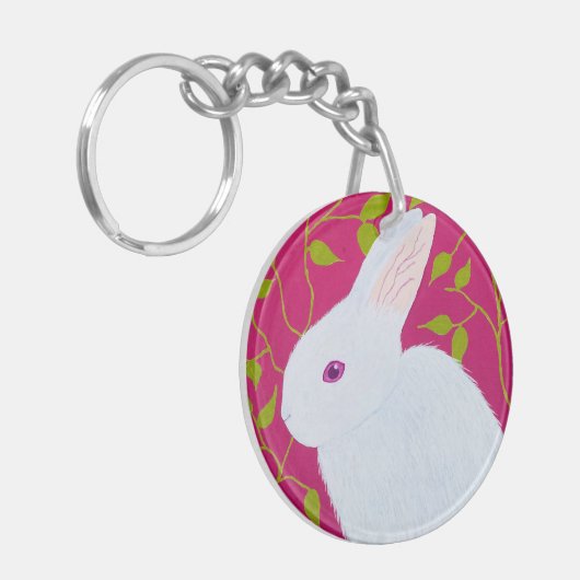 White Rabbit  Sleutelhanger (Voorkant Links)