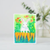 White Rabbit Spring Garden Briefkaart (Staand voorkant)