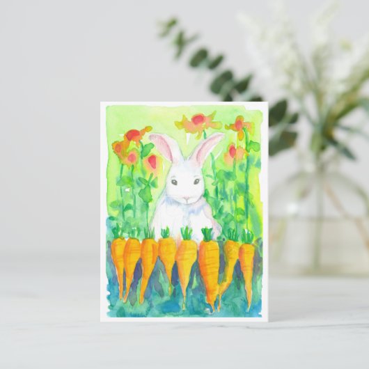 White Rabbit Spring Garden Briefkaart (Staand voorkant)
