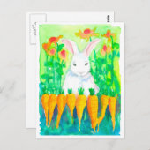 White Rabbit Spring Garden Briefkaart (Voorkant / Achterkant)