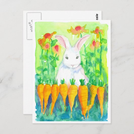 White Rabbit Spring Garden Briefkaart (Voorkant / Achterkant)