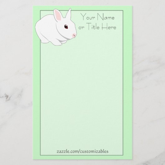 White Rabbit Stationery Briefpapier (Voorkant)