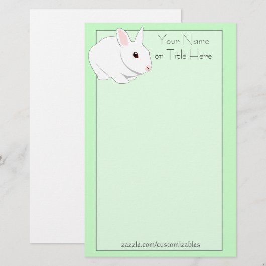 White Rabbit Stationery Briefpapier (Voorkant / Achterkant)
