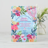 White Rabbit Story Tale Unmerry Birthday Party Kaart (Staand voorkant)