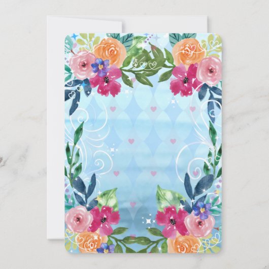 White Rabbit Story Tale Unmerry Birthday Party Kaart (Achterkant)