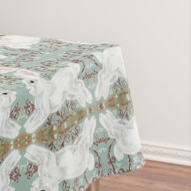 White Rabbit Tablecloth Kerstmis Berry Soft Green