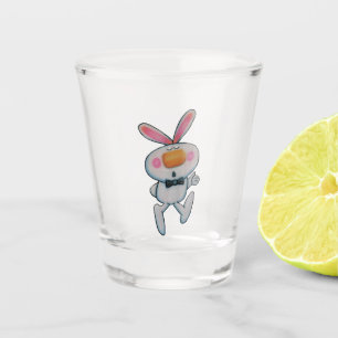 White Rabbit Thumbs Up Sign Black Bow Stropdas Shot Glas