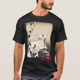 White rabbit traditional japanese art vintage gift t-shirt