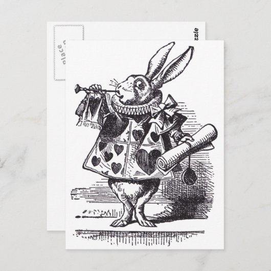 White Rabbit Trumpet Briefkaart (Voorkant / Achterkant)
