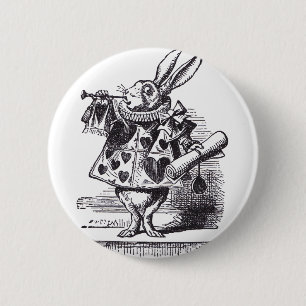 White Rabbit Trumpet Ronde Button 5,7 Cm