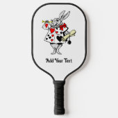 White Rabbit Trumpeter Alice in Wonderland DIY Col Pickleball Paddle (Voorkant)