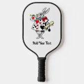 White Rabbit Trumpeter Alice in Wonderland DIY Col Pickleball Paddle (Achterkant)