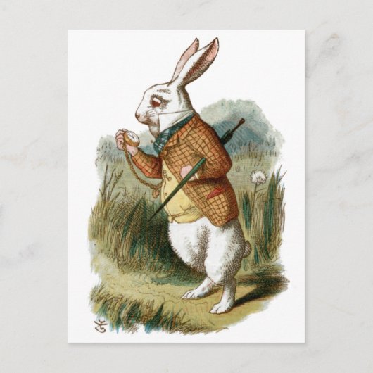 White Rabbit uit Alice in Wonderland Briefkaart (Voorkant)