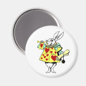 White Rabbit uit Alice in Wonderland Button Magneet (Voorkant / Achterkant)