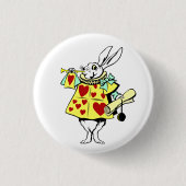 White Rabbit uit Alice in Wonderland Ronde Button 3,2 Cm (Voorkant)