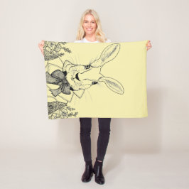 White Rabbit van Alice's avonturen in Wonderland Fleece Deken