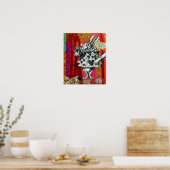 White Rabbit Wall Decor Poster (Keuken)