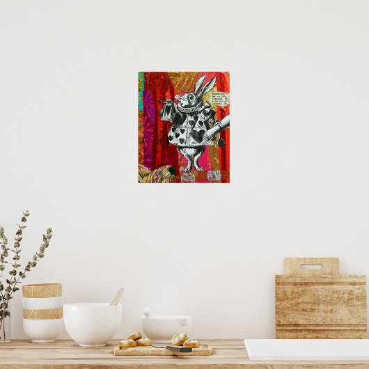 White Rabbit Wall Decor Poster (Keuken)