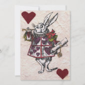 White Rabbit Wedding Invitation Kaart (Voorkant)