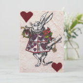 White Rabbit Wedding Invitation Kaart (Staand voorkant)