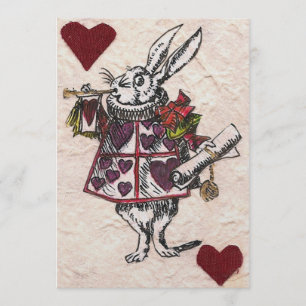 White Rabbit Wedding Invitation Kaart