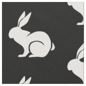 White Rabbits Design Fabric Stof (Close Up)