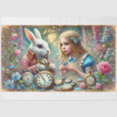 White Rabbit's Woodland Clock Sanctuary Decoupage Tissuepapier (Voorkant)