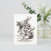 White Rabit beroemd gemaakt door Alice in Wonderla Briefkaart (Staand voorkant)