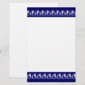 White Racing Zeilboten op Blue Stationery Briefpapier (Voorkant / Achterkant)