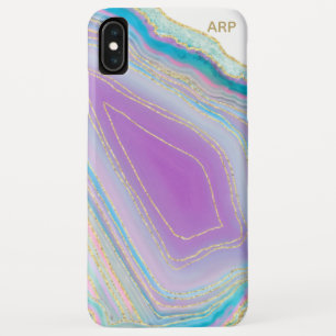 *~* White Rainbow Agate Gold Glitter Pastel Case-Mate iPhone Case