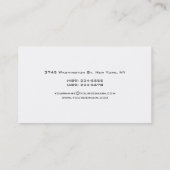 White Rainbow Gray Monogram Manager Visitekaartje (Achterkant)