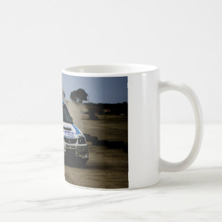 White Rally Car Koffiemok