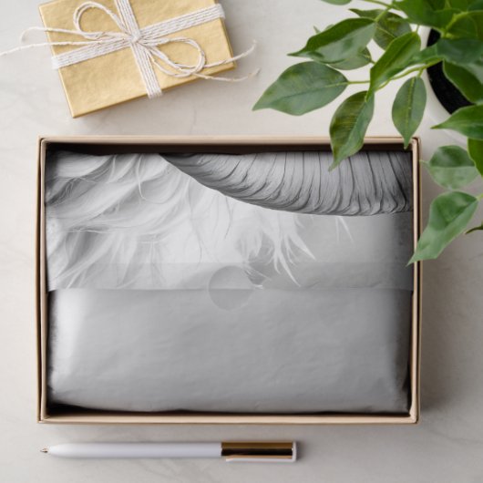 White Ram in zwart en wit Tissuepapier (Geschenk)