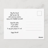 White Rangoli with hibiscus Briefkaart (Achterkant)