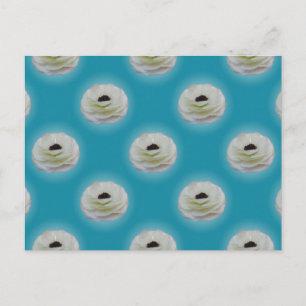 White Ranunculus Flower Briefkaart