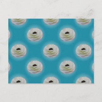 White Ranunculus Flower Briefkaart